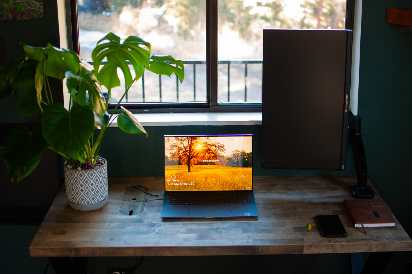 Butcher Block Laptop Desk