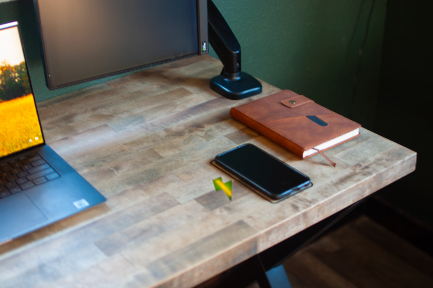 Butcher Block Laptop Desk