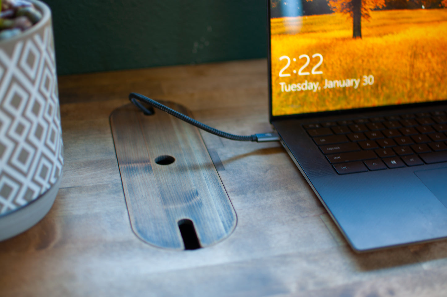 Butcher Block Laptop Desk