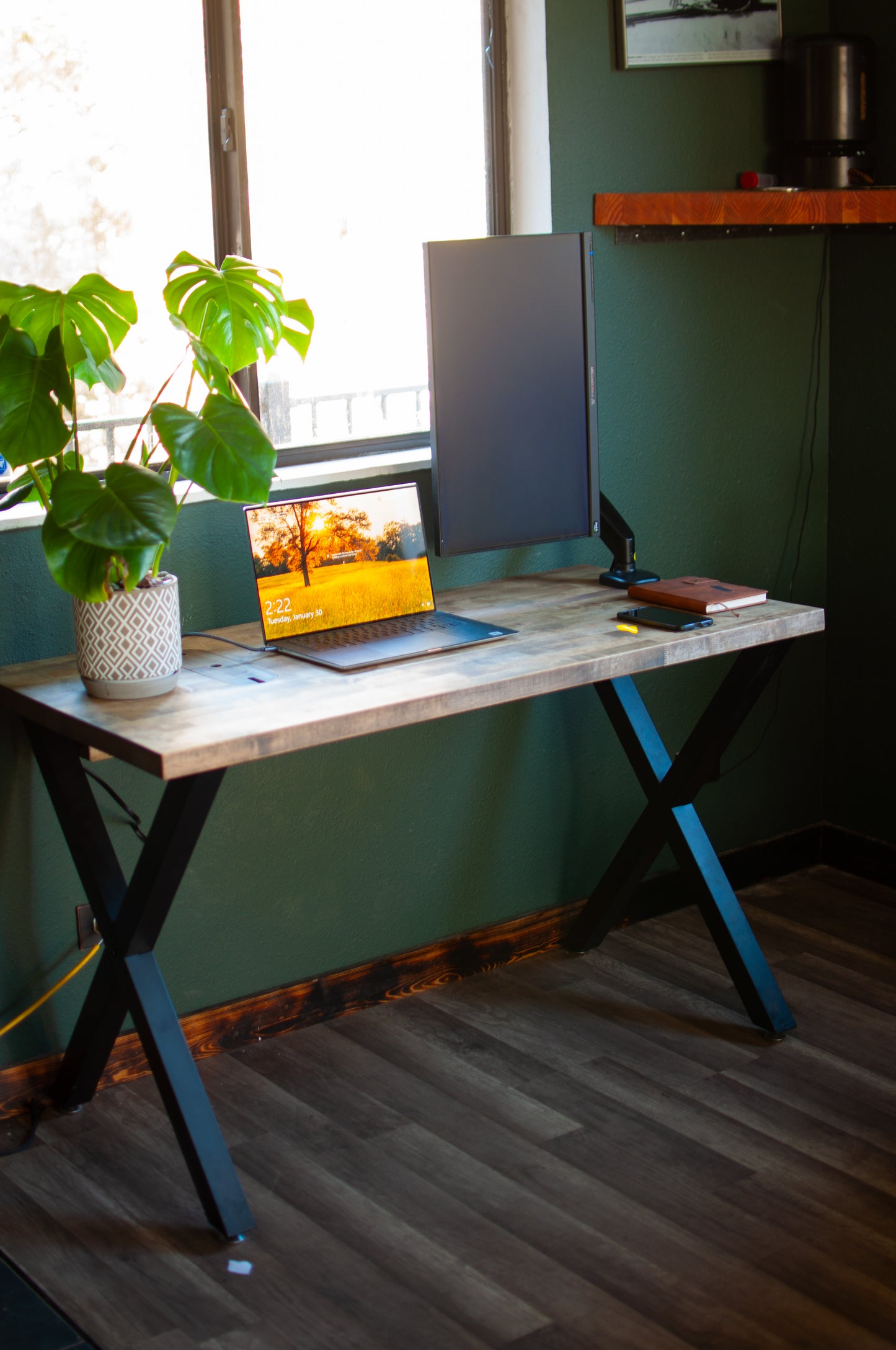 Butcher Block Laptop Desk